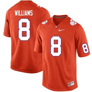 Tre Williams Tigers #8 Men's College Football High School Jersey - Orange 718222-901