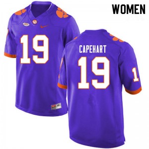 DeMonte Capehart Clemson Tigers Women College Football #19 2024-25 Jersey - Purple 202735-702
