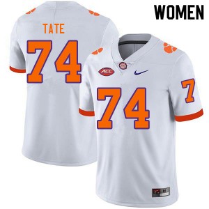 Marcus Tate Clemson Tigers Player College Football Women's #74 Jersey - White 198899-747