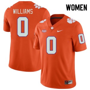 Antonio Williams Tigers College Football Replica #0 Women Jersey - Orange 850685-556