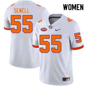 Harris Sewell Clemson #55 Womens Game College Football Jersey - White 672917-337
