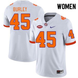 Vic Burley CLEM Womens College Football Official #45 Jersey - White 185705-956