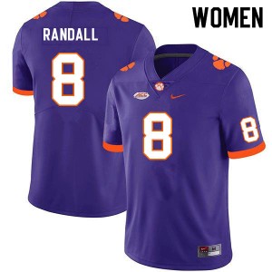 Adam Randall Tiger Town #8 Women's Player College Football Jersey - Purple 800598-729