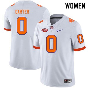 Barrett Carter Clemson University Women College Football 2024 #0 Jersey - White 454758-732