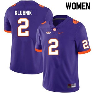 Cade Klubnik Clemson University #2 Women's High School College Football Jersey - Purple 766478-270
