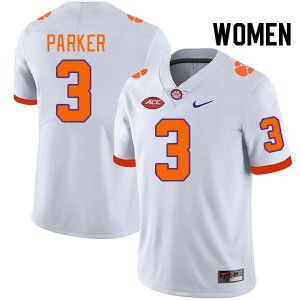 T.J. Parker CLEM #3 Womens College Football 2024 Jersey - White 724783-817