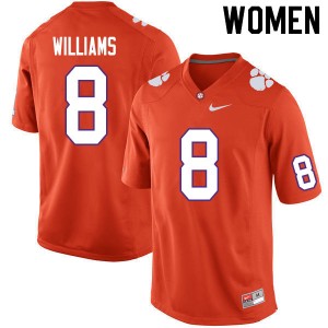 Tre Williams Clemson College Football Replica #8 Women Jersey - Orange 236783-135