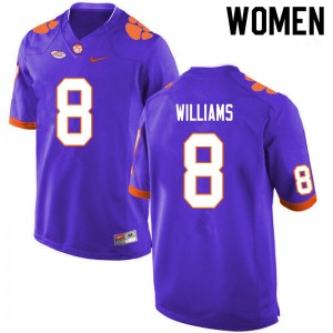 Tre Williams Tigers Replica College Football Women's #8 Jersey - Purple 226026-206