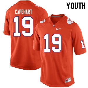 DeMonte Capehart CLEM College Football Youth 2024-25 #19 Jersey - Orange 783047-707
