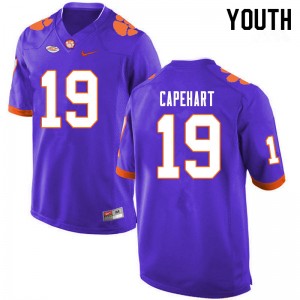 DeMonte Capehart CU College Football Stitched Youth #19 Jersey - Purple 278067-391