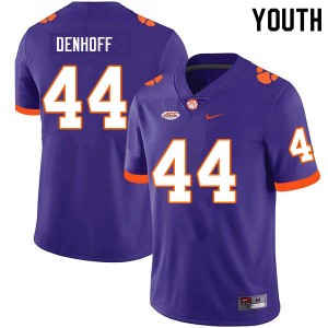 Cade Denhoff Clemson Tigers NCAA Youth #44 College Football Jersey - Purple 995454-215