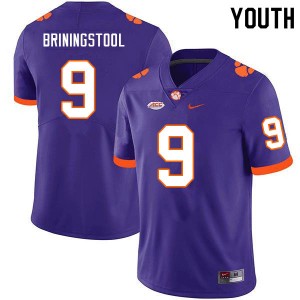 Jake Briningstool Clemson University College Football Official Youth #9 Jersey - Purple 710128-164