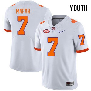 Phil Mafah Clemson Tigers #7 Replica Youth College Football Jersey - White 170552-951