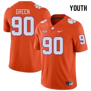 Stephiylan Green Clemson Tigers University #90 Youth College Football Jersey - Orange 933842-263