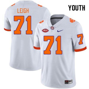 Tristan Leigh Tiger Town Youth College Football #71 Game Jersey - White 207295-123