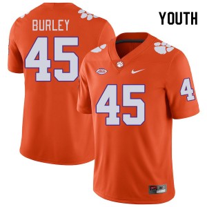 Vic Burley Tigers #45 College Football Youth Player Jersey - Orange 613592-351
