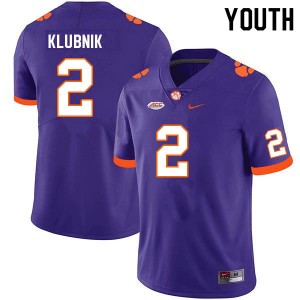 Cade Klubnik Tigers Youth 2024-25 #2 College Football Jersey - Purple 118158-900