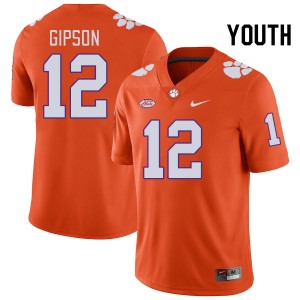 Corian Gipson Tiger Town NCAA College Football #12 Youth Jersey - Orange 841597-106