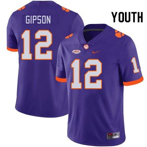 Corian Gipson CU College Football Youth Stitched #12 Jersey - Purple 355844-572