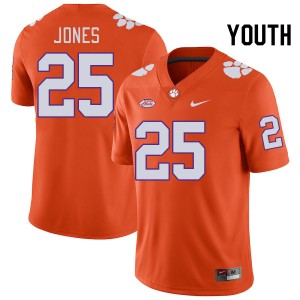 Ricardo Jones Clemson Tigers #25 Youth College Football University Jersey - Orange 224891-720