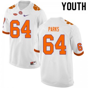 Walker Parks CLEM College Football Youth #64 Replica Jersey - White 855373-958