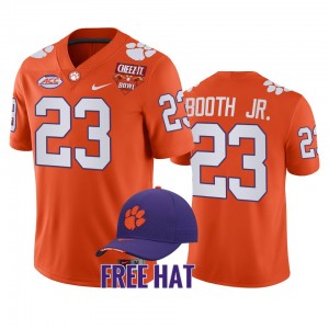 Andrew Booth Jr. Clemson University Men College Football 2021 Cheez-It Bowl CFP #23 Jersey - Orange 555410-375