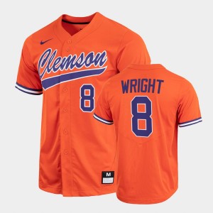 Blake Wright CU 2022 Full-Button #8 Men's College Baseball Jersey - Orange 885962-621