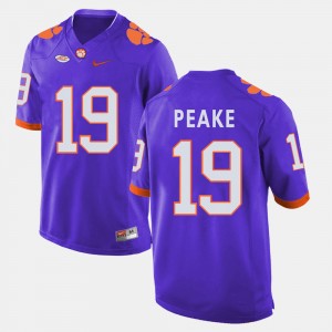 Charone Peake Clemson Tigers #19 Men College Football Jersey - Purple 806708-551