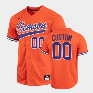 Custom Clemson #00 College Baseball 2022 Full-Button Mens Jersey - Orange 839393-626