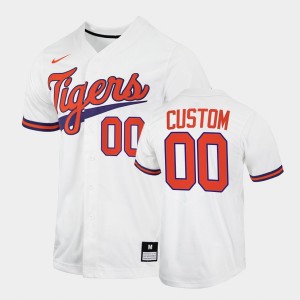 Custom Tigers #00 College Baseball Mens 2022 Jersey - White 769755-186