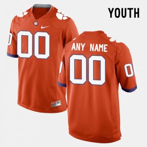 Custom Clemson University College Limited Football #00 Youth Jersey - Orange 445501-858