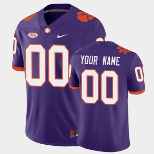 Custom Clemson University #00 Men Game Jersey - Purple 333784-673
