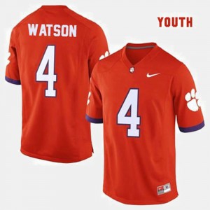 Deshaun Watson Clemson Tigers #4 Youth College Football Jersey - Orange 255158-775