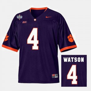 Deshaun Watson Tiger Town Men #4 College Football Jersey - Purple 961321-434