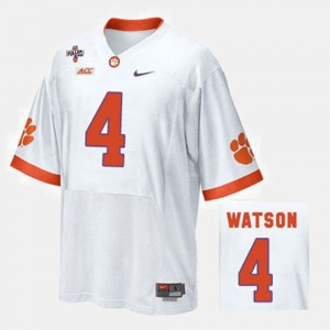 Deshaun Watson Clemson University College Football Men #4 Jersey - White 884276-368