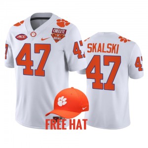James Skalski Tiger Town Mens #47 2021 Cheez-It Bowl Free Hat College Football Jersey - White 235451-710