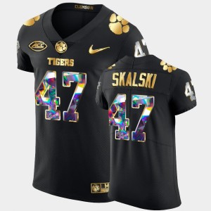 James Skalski CLEM College Football #47 Golden Diamond Edition Mens Jersey - Black 364965-927