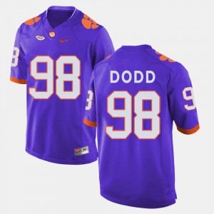 Kevin Dodd Clemson College Football Men #98 Jersey - Purple 847219-547