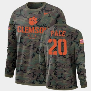 Kobe Pace CLEM OHT Military Appreciation Mens #20 Veterans Day 2021 Military Appreciation T-Shirt - Camo 399030-135