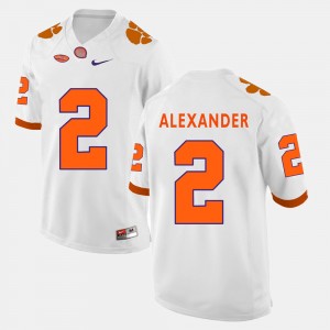 Mackensie Alexander Clemson #2 College Football Men Jersey - White 766922-841