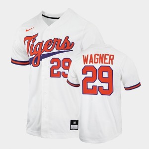 Max Wagner CLEM #29 Men's 2022 College Baseball Jersey - White 356762-583