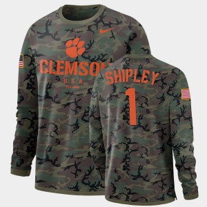 Will Shipley Clemson Veterans Day 2021 Military Appreciation Men's #1 OHT Military Appreciation T-Shirt - Camo 100368-152
