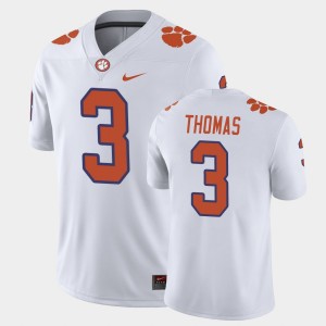 Xavier Thomas Clemson Tigers Game Men's #3 Jersey - White 646995-270