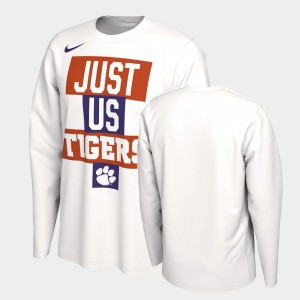 Tiger Town Long Sleeve Men Just Us Bench T-Shirt - White 741540-159