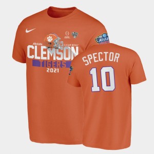 Baylon Spector Tiger Town 2021 Sugar Bowl Men #10 T-Shirt - Orange 674232-678