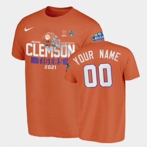 Custom Tiger Town 2021 Sugar Bowl Mens #00 T-Shirt - Orange 654328-908