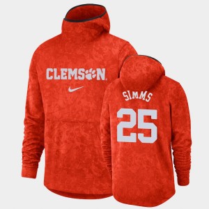 Aamir Simms Clemson Tigers #25 Basketball Spotlight Pullover Team Logo Mens Hoodie - Orange 566817-127