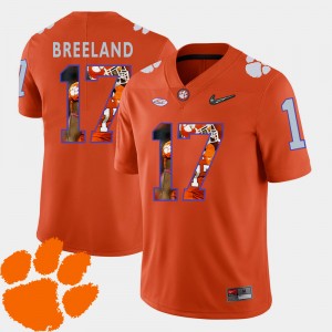 Bashaud Breeland Tigers #17 Football Pictorial Fashion Men Jersey - Orange 287403-947