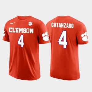 Chandler Catanzaro Clemson Tigers Future Stars #4 Men's Football T-Shirt - Orange 265626-436