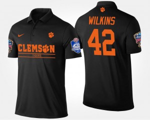 Christian Wilkins Tiger Town #42 Men Bowl Game Atlantic Coast Conference Sugar Bowl Name and Number Polo - Black 191235-931